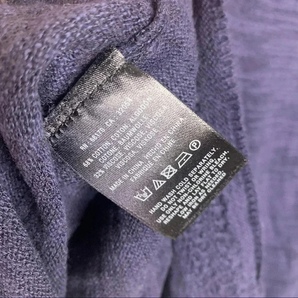 Moth Navy Crossover Sweater Size Medium - Picture 6 of 7